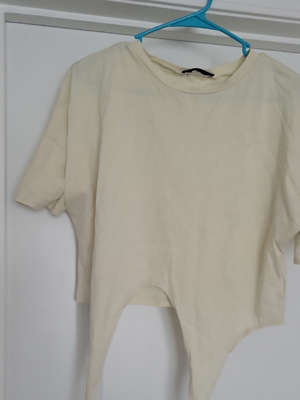 Women’s Yellow Short Sleeve Crop -Tie Tee